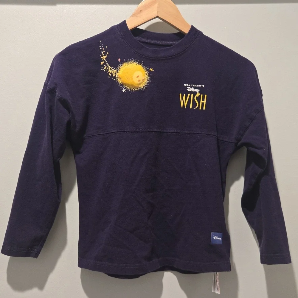 Disney Parks Movie Wish Spirit Jersey I'm A Star Purple Glitter Kids Medium 7/8‎